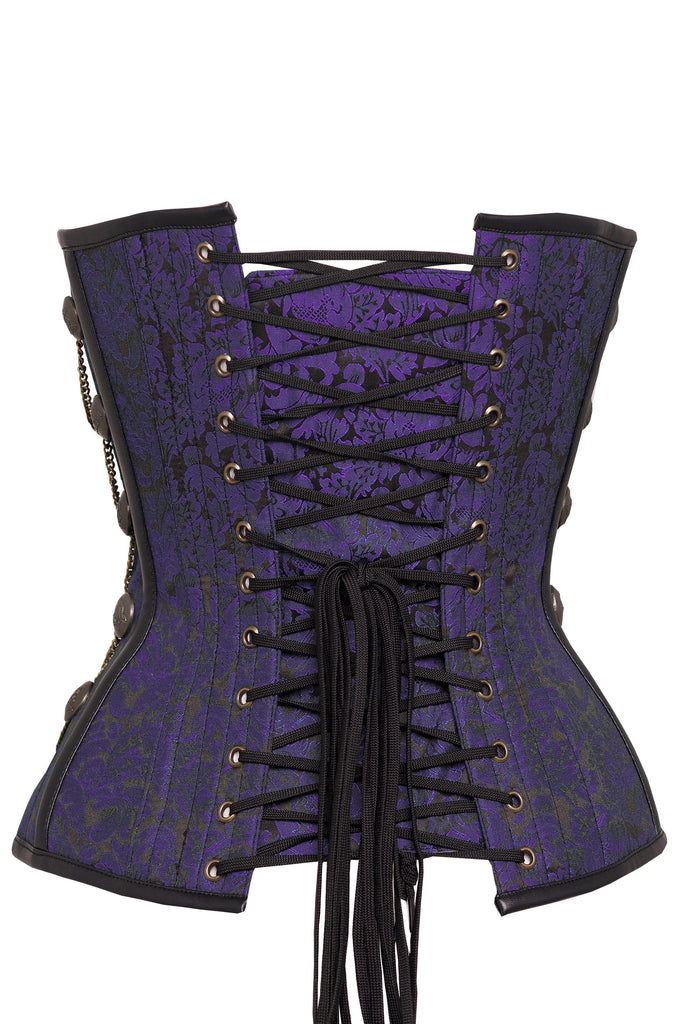 Purple Steampunk Corset With Chains