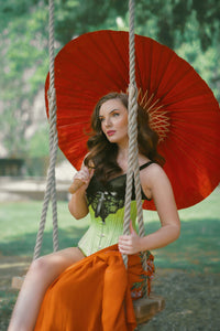 Longline Lime Green Underbust With Flossing