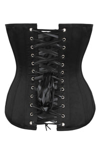 Silver and Black Overbust Lingerie Corset