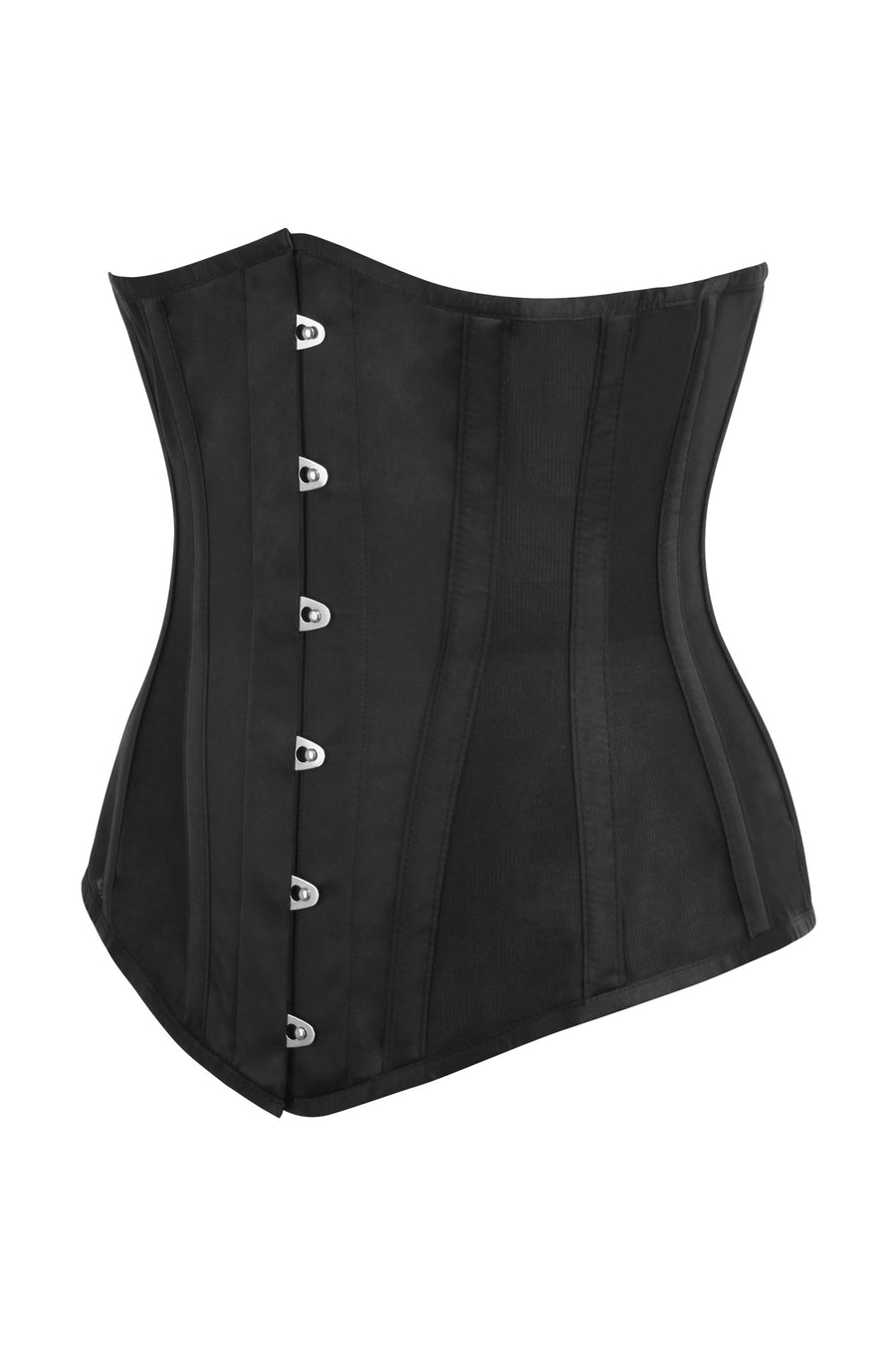 Black Cotton Straight Bustline Corset Top With Off The Shoulder