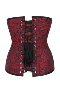 Red and Black Brocade Underbust