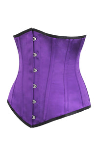 Longline Purple Satin Underbust Corset