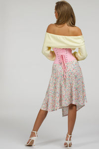 Pink Cotton Waspie Corset