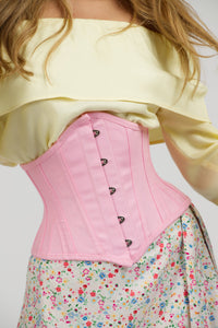 Pink Cotton Waspie Corset