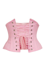 Pink Cotton Waspie Corset