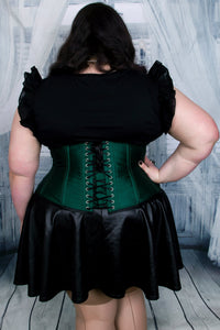 Embellished Couture Underbust Corset Waspie In Green