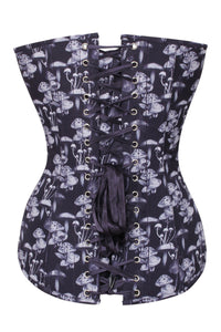 Wild Mushroom Longline Overbust Corset