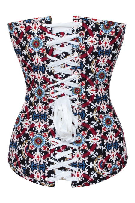 Mosaic Tile Longline Overbust Corset