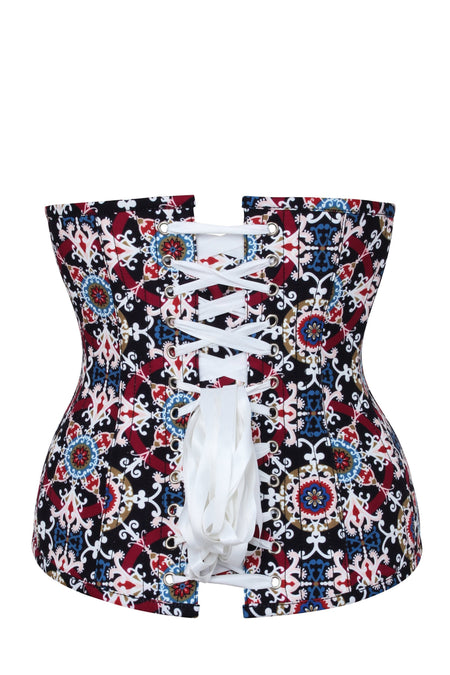 Mosaic Tile Longline Underbust Corset