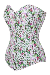 Watercolour Floral Print Longline Overbust Corset