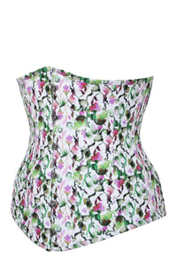 Watercolour Floral Print Longline Underbust Corset