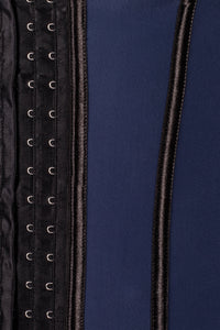 Corset Story Navy Latex Underbust Corset with adjustable Bra Straps