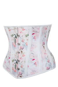 Dainty Floral Baby Pink Underbust Corset