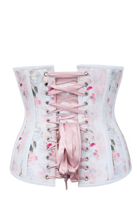 Dainty Floral Baby Pink Underbust Corset
