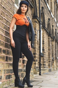 Black Cotton Expert Waist Training Waspie Corset