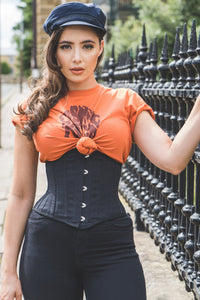 Black Cotton Expert Waist Training Waspie Corset