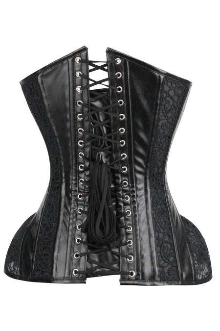 PVC Overbust Corset with Hip Panels