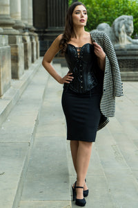 PVC Overbust Corset with Adjustable Hip Gore