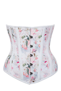 Dainty Floral Baby Pink Underbust Corset
