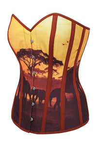 Safari Scene Overbust Corset