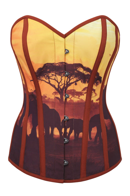 Safari Scene Overbust Corset