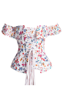 Floral Ditsy Cotton Corset Top
