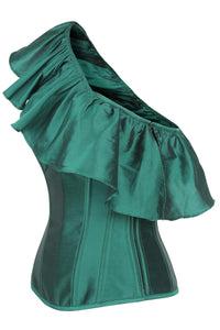 Off the Shoulder Emerald Green Corset Top