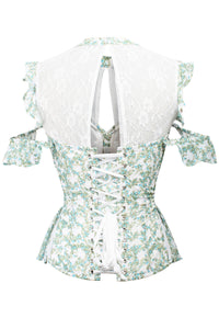 Floral Lace Panelled Corset Top