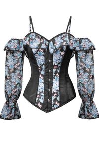 Long Sleeve Floral Summer Corset Top