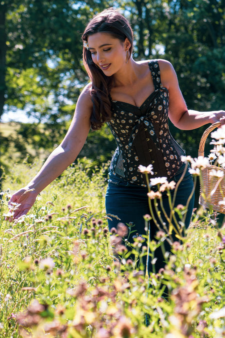 Vintage Styled Daisy Corset Overbust