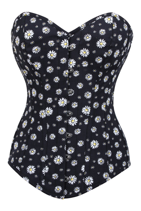 Daisy Print Longline Overbust Corset