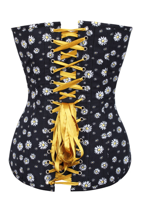 Daisy Print Longline Overbust Corset