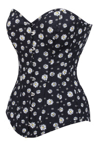 Daisy Print Longline Overbust Corset