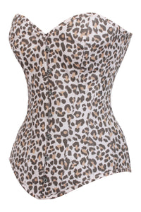 Leopard Print Longline Overbust Corset