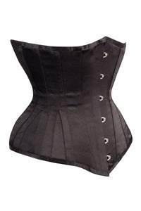 Long Black Underbust Waist Taming Corset