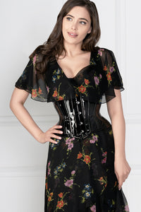 Black PVC Waist Training Waspie Underbust