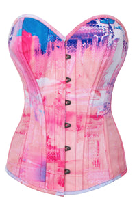 Corset Story MY-637 Cotton Candy Pink and Blue Overbust Corset