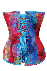 Kaleidoscopic Exposed Petal Overbust Corset