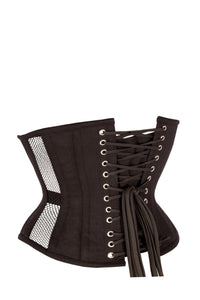 Black Mesh Waspie Underbust