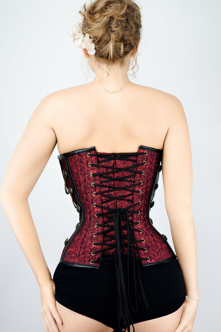 Red Steampunk Corset With Chains