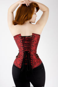 Red Longline Steampunk Corset
