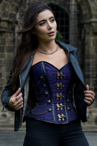 Purple Steampunk Corset With Chains