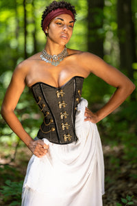 Black Steampunk Corset With Chains