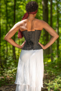 Black Steampunk Corset With Chains