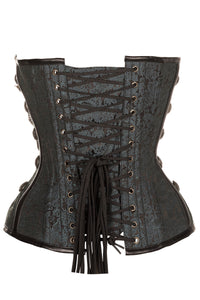 Black Steampunk Corset With Chains