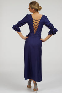 Liana Summer Navy Viskoosi Korsettihenkinen Selästä Avoin Toppi