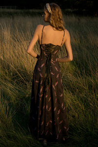 Full Steel Boned Corset Maxi Dress
