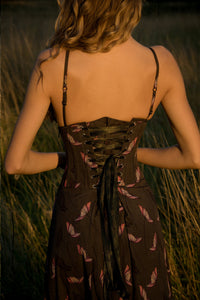Full Steel Boned Corset Maxi Dress