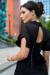 Black Corset Shirt Dress