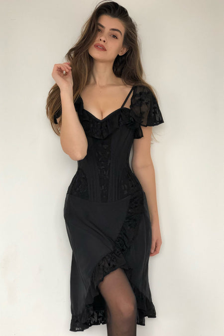 Evening Black Corset Dress